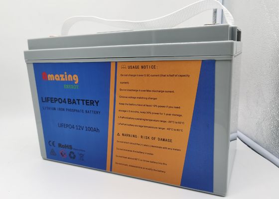 Batería recargable solar de la batería 12.8V 100Ah Lifepo4 de MSDS 1280WH Lifepo4